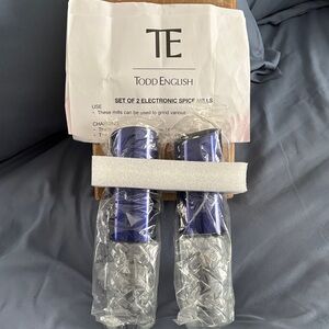 Rechargeable Automatic Salt & Pepper Grinder Set - Blue